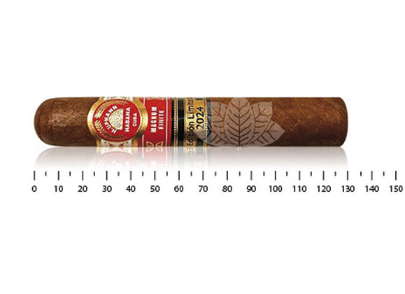 Détail du cigare H. Upmann Édition Limitée montrant sa cape et sa bague originale
