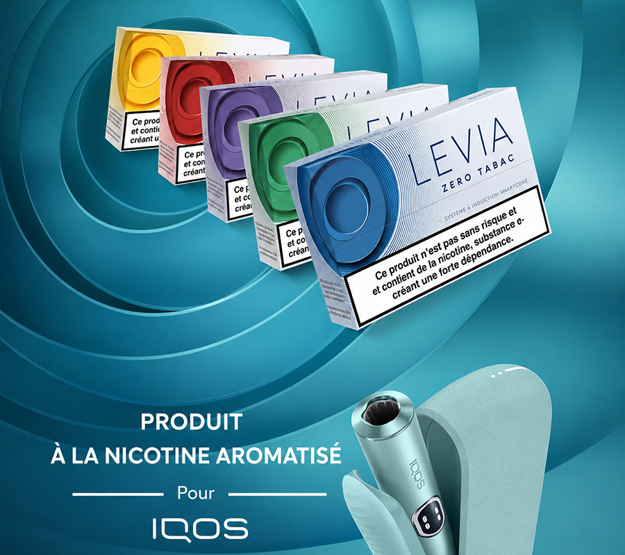 Gamme de sticks LEVIA pour IQOS ILUMA disponibles chez O'Théo à Marseille et La Ciotat